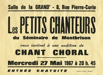 Photographie des archives du Chœur Polyphonique du Forez